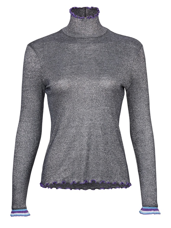 Missoni Tops - MISSONI Margherita Missoni x Splendid Gray Shimmer Long Sleeve Knit Top